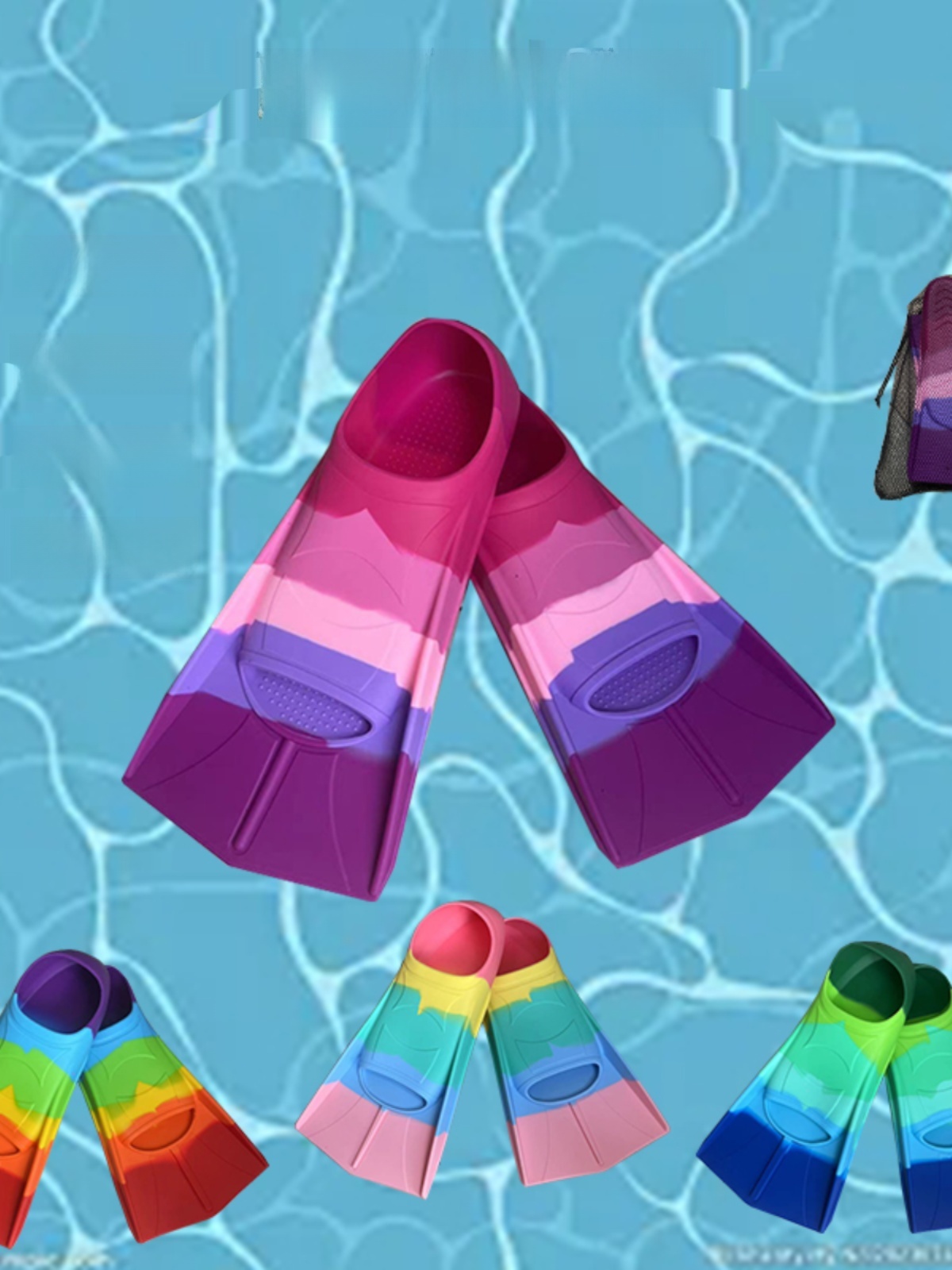 Swim Fins - Silicone Swimming Fins Unisex Professional Diving