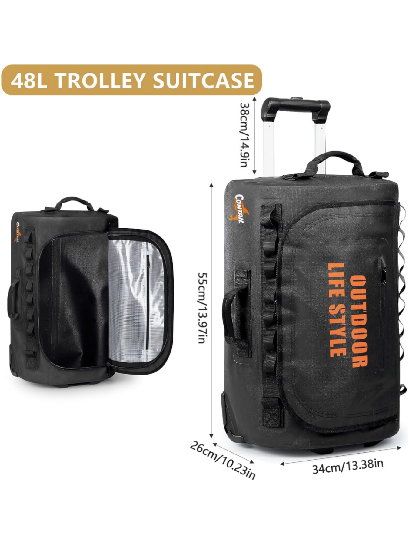 48/95 Liter Wheeled Diving Bag - đánh giá và giá Snorkeling Gear