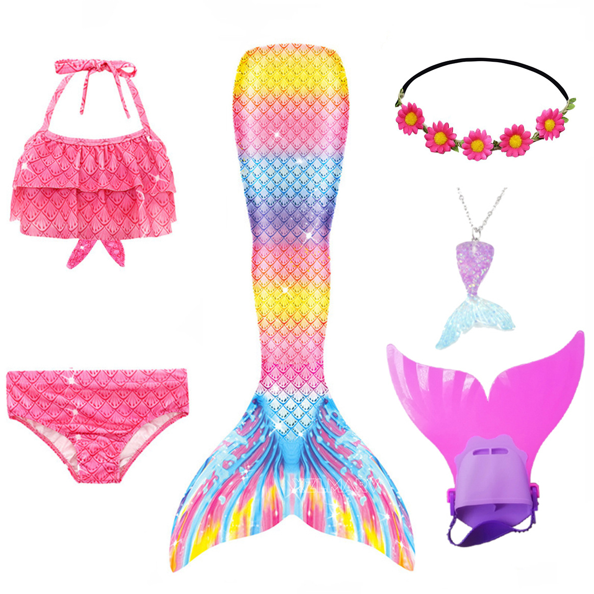 6Pcs/set Ariel Girls Swimming  - đánh giá và giá Swim Fins